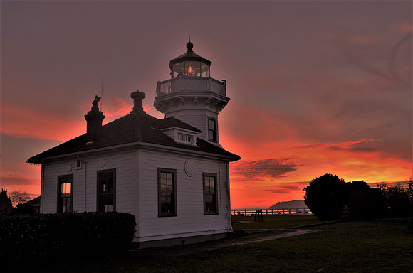Mukilteo Sunset at Lighthouse 2001AA
