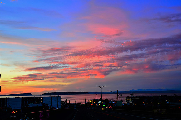 Sunset clouds at old Ferry landing