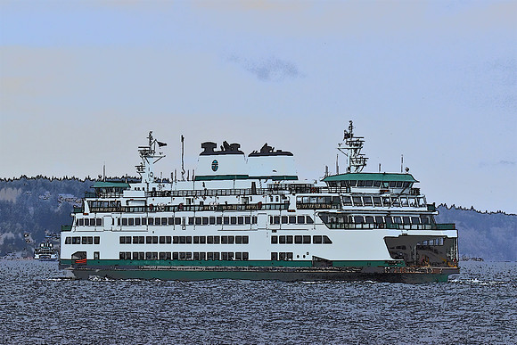Suquamish Ferry - Photo Sketch