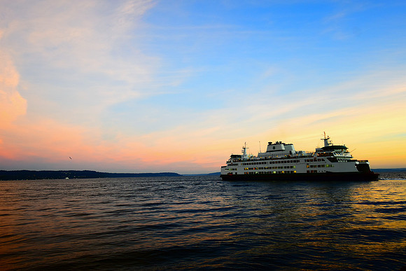Mukilteo ferry run to Clinton