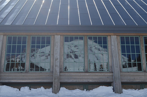 Reflection from Visitor Center at Paradise