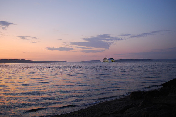 Sunset on a Ferry